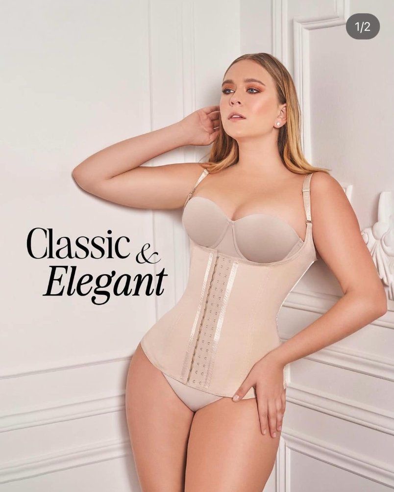 Ann Chery Classic and Elegant — đai siết eo màu nude thanh lịch