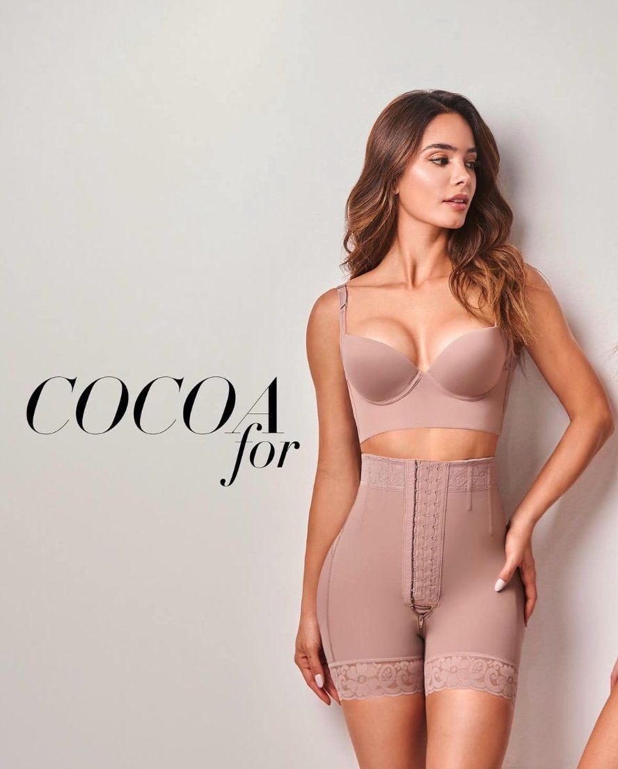 Ann Chery Cocoa — quần gen lưng cao tông nâu cacao