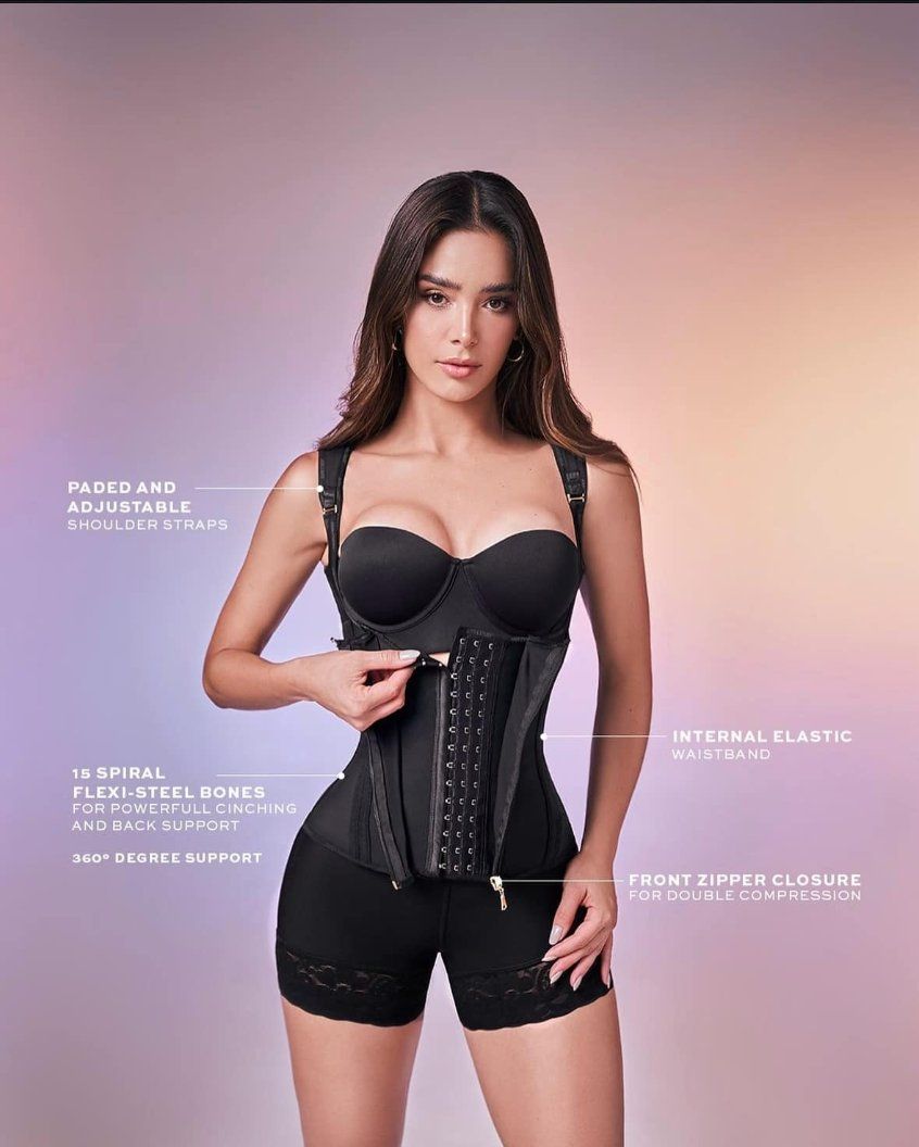 Ann Chery — 15 xương thép xoắn linh hoạt, khóa kéo trước, nén 360 độ