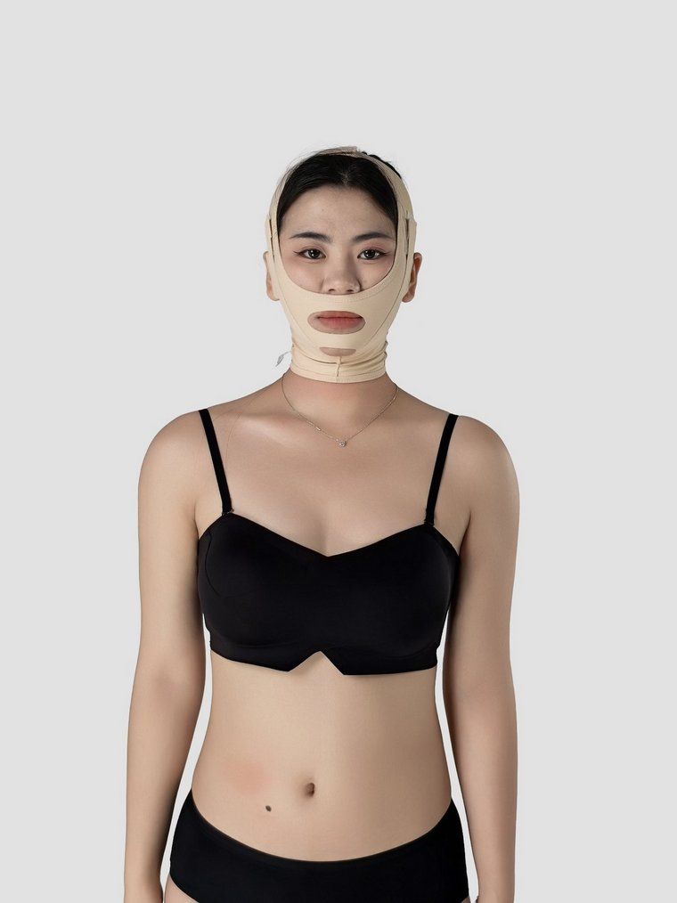 Đai cằm 3 dây dán có dây ép nâng cơ SCASA 2018