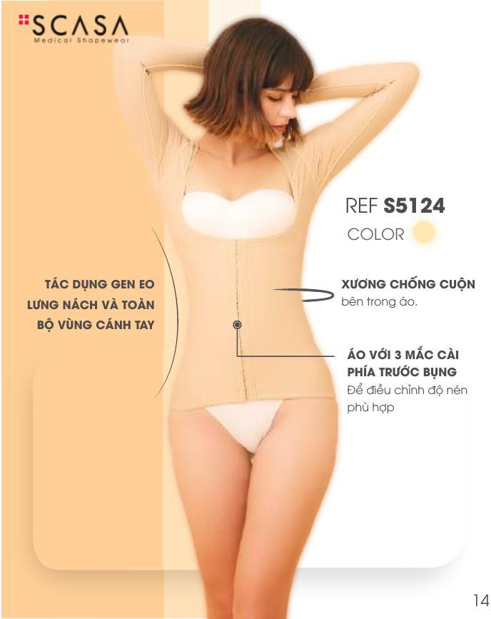 Áo gen eo lưng nách và cánh tay SCASA S5124