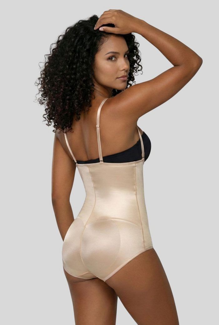 Mặt sau bodysuit Lilian 123 của Vedette — lưng ôm gọn, đáy cotton cài móc