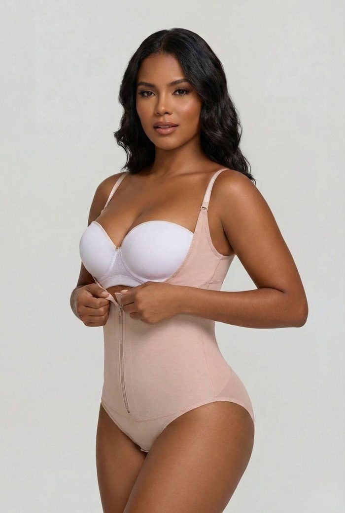Bodysuit Classic 5162 dưới ngực khoá kéo, Vedette