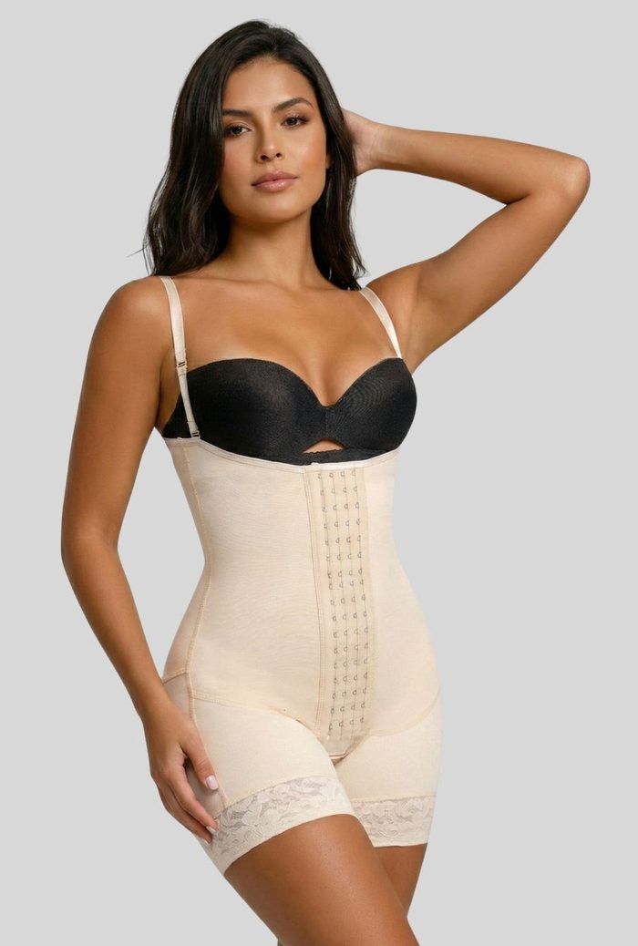 Bodysuit 5173 lửng đùi 3 hàng móc, Vedette